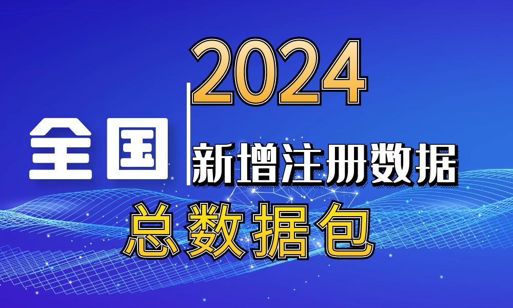 全国2024年新注册工商企业联系方式数据总更新-数据大集